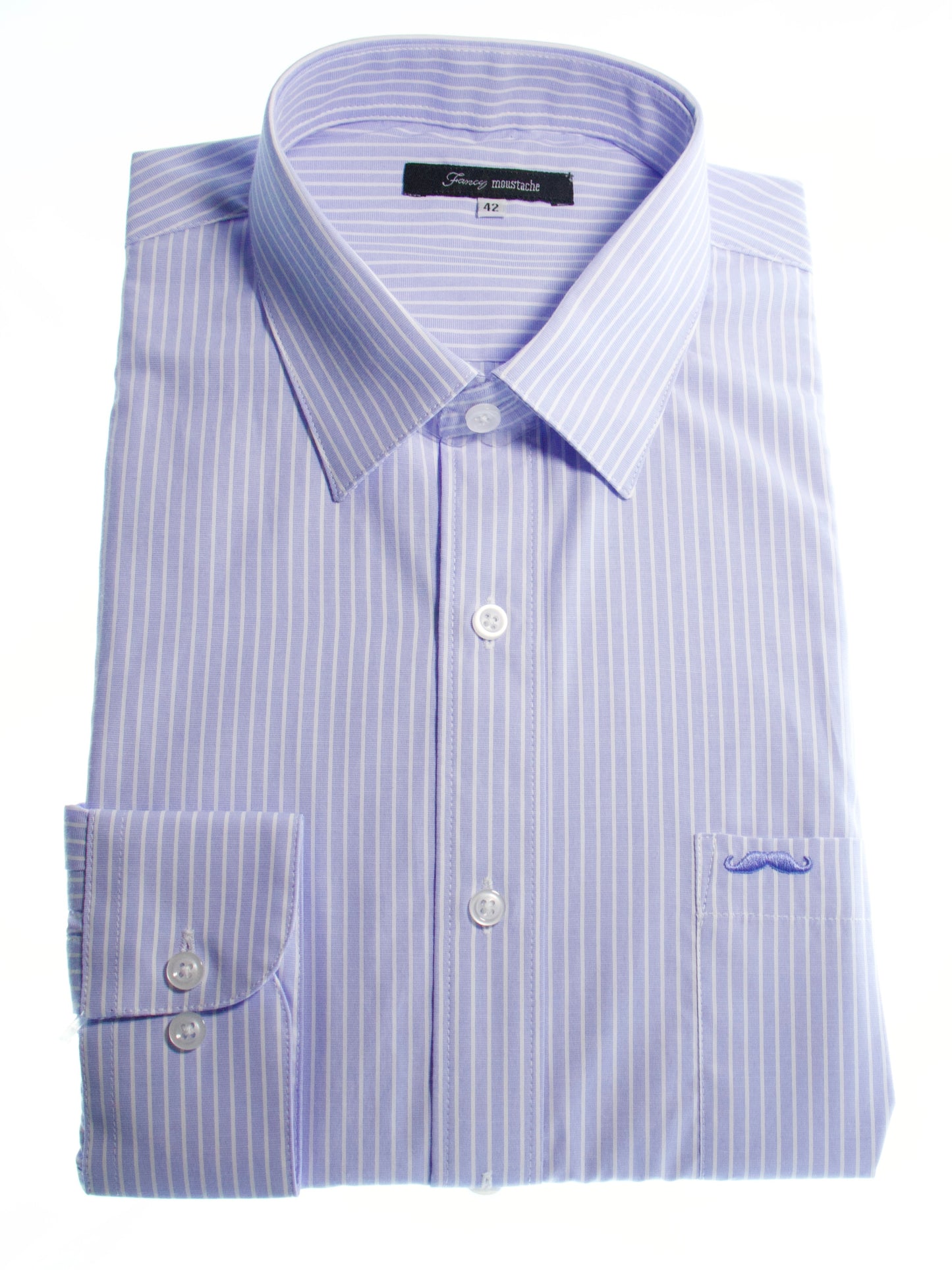 Camisa corte regular - Rayas blanco y azul
