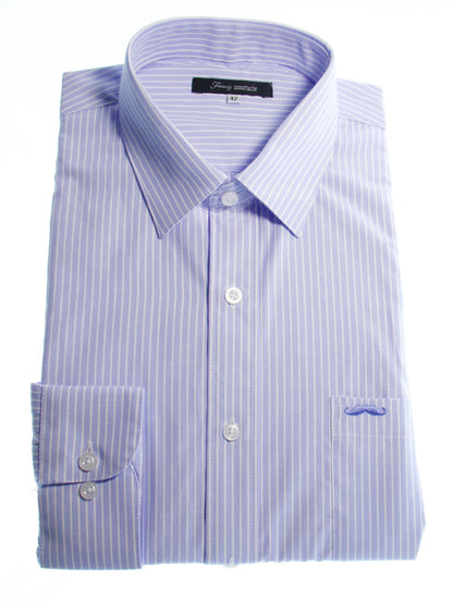 Camisa corte regular - Rayas blanco y azul