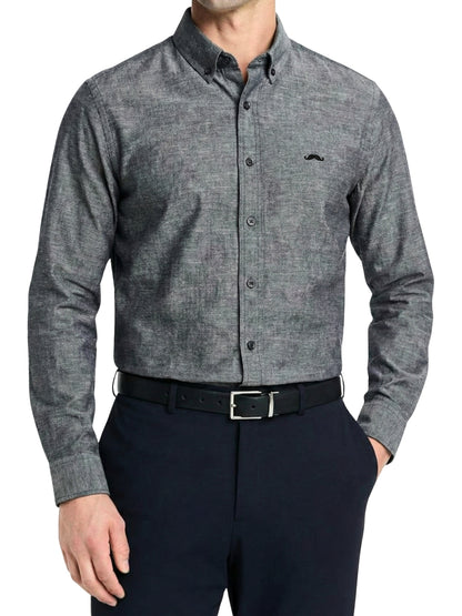 Camisa slim fit - Gris liso