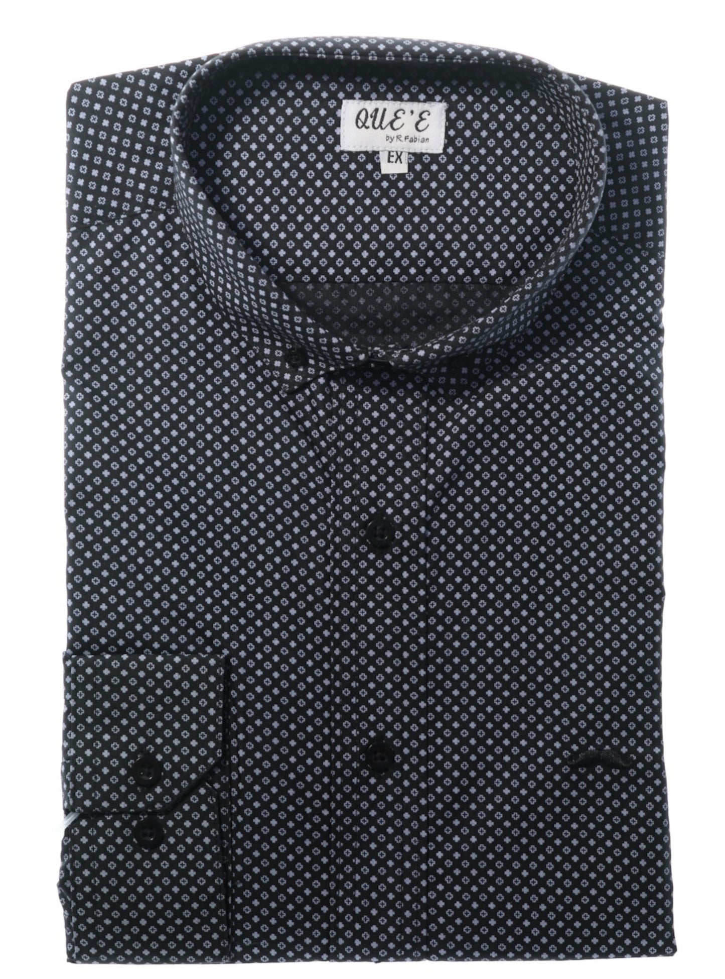 Camisa slim fit - Negro estampado