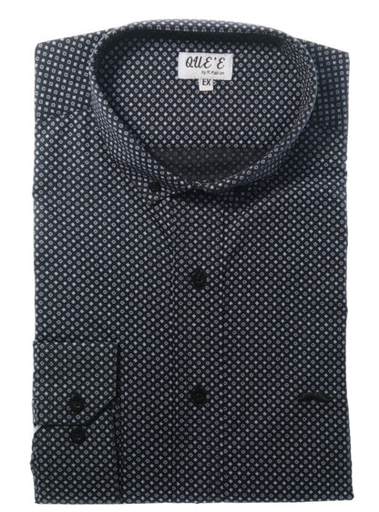 Camisa slim fit - Negro estampado