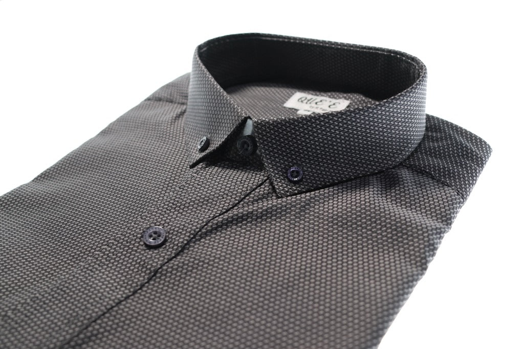 Camisa slim fit - Gris estampado