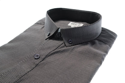 Camisa slim fit - Gris estampado