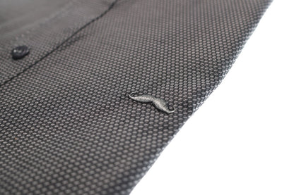 Camisa slim fit - Gris estampado