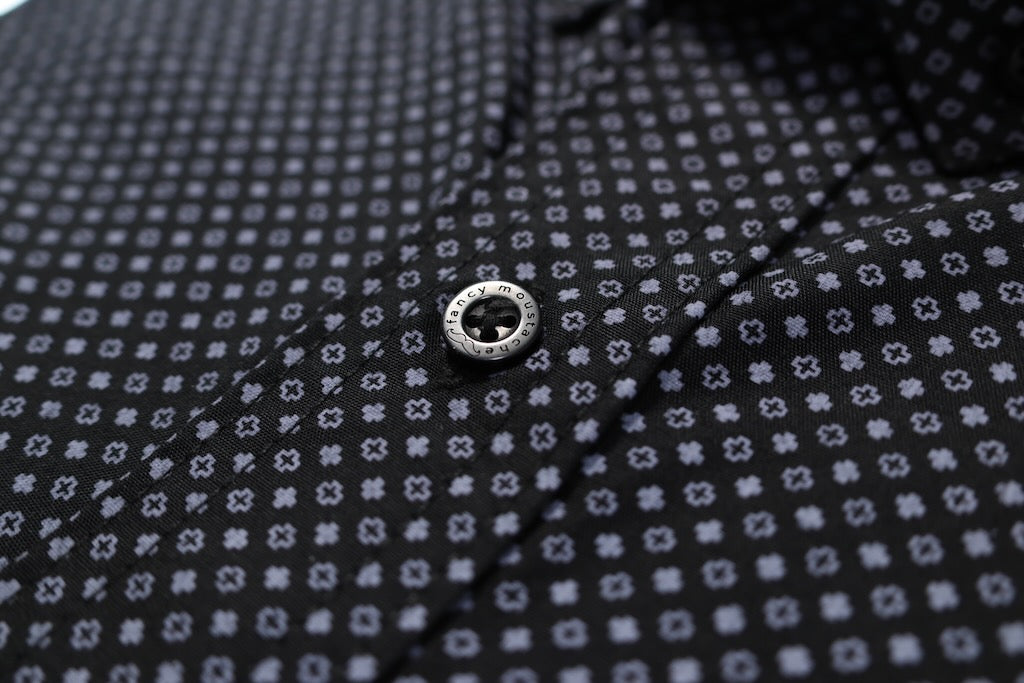 Camisa slim fit - Negro estampado