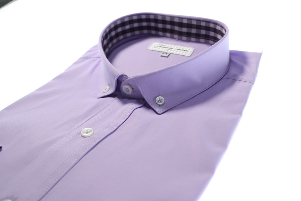 Camisa slim fit - Lila liso