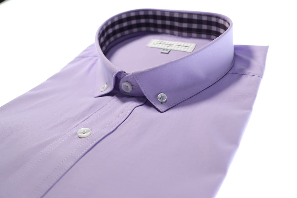Camisa slim fit - Lila liso