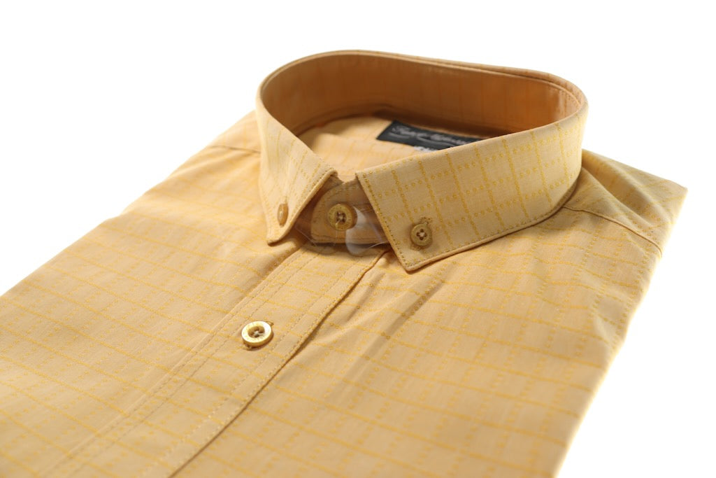 Camisa slim fit -  Amarillo cuadros