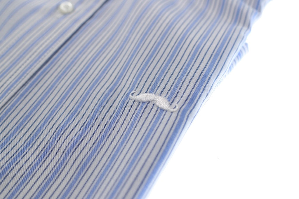 Camisa slim fit -  Azul rayas