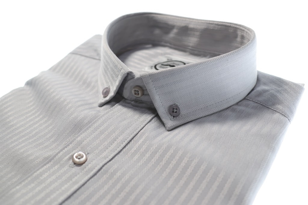 Camisa slim fit -  Blanco bordado