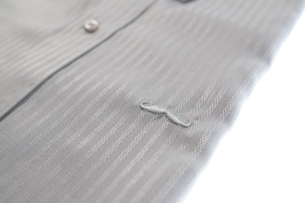 Camisa slim fit -  Blanco bordado
