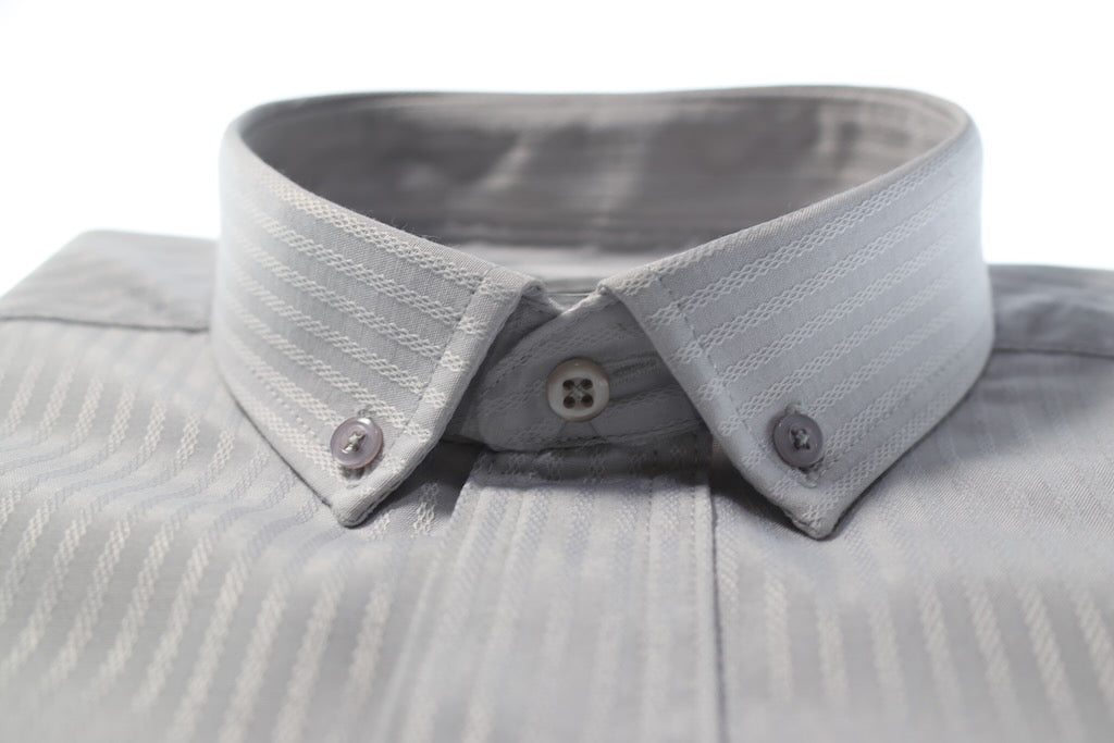 Camisa slim fit -  Blanco bordado