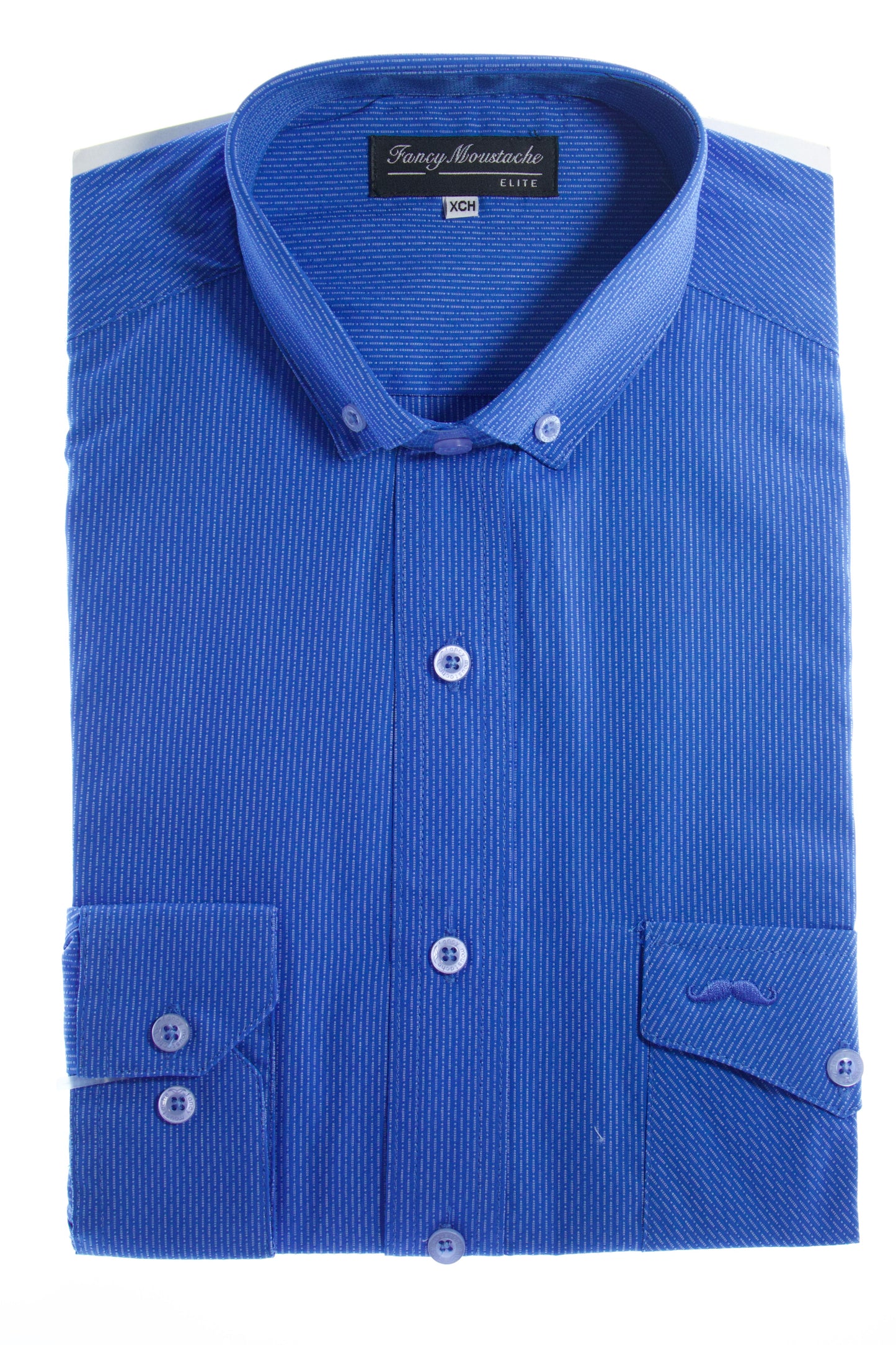 Camisa slim fit -  Azul líneas