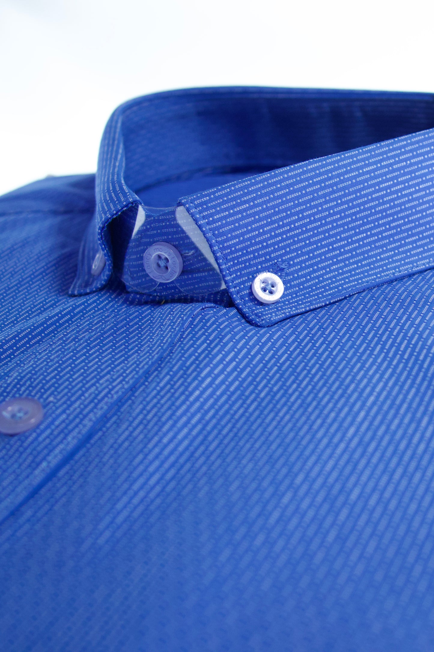 Camisa slim fit -  Azul líneas