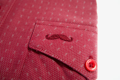 Camisa slim fit -  Rojo bordado