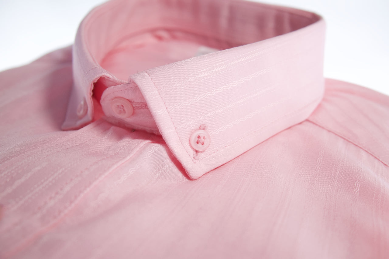 Camisa slim fit -  Rosa bordado