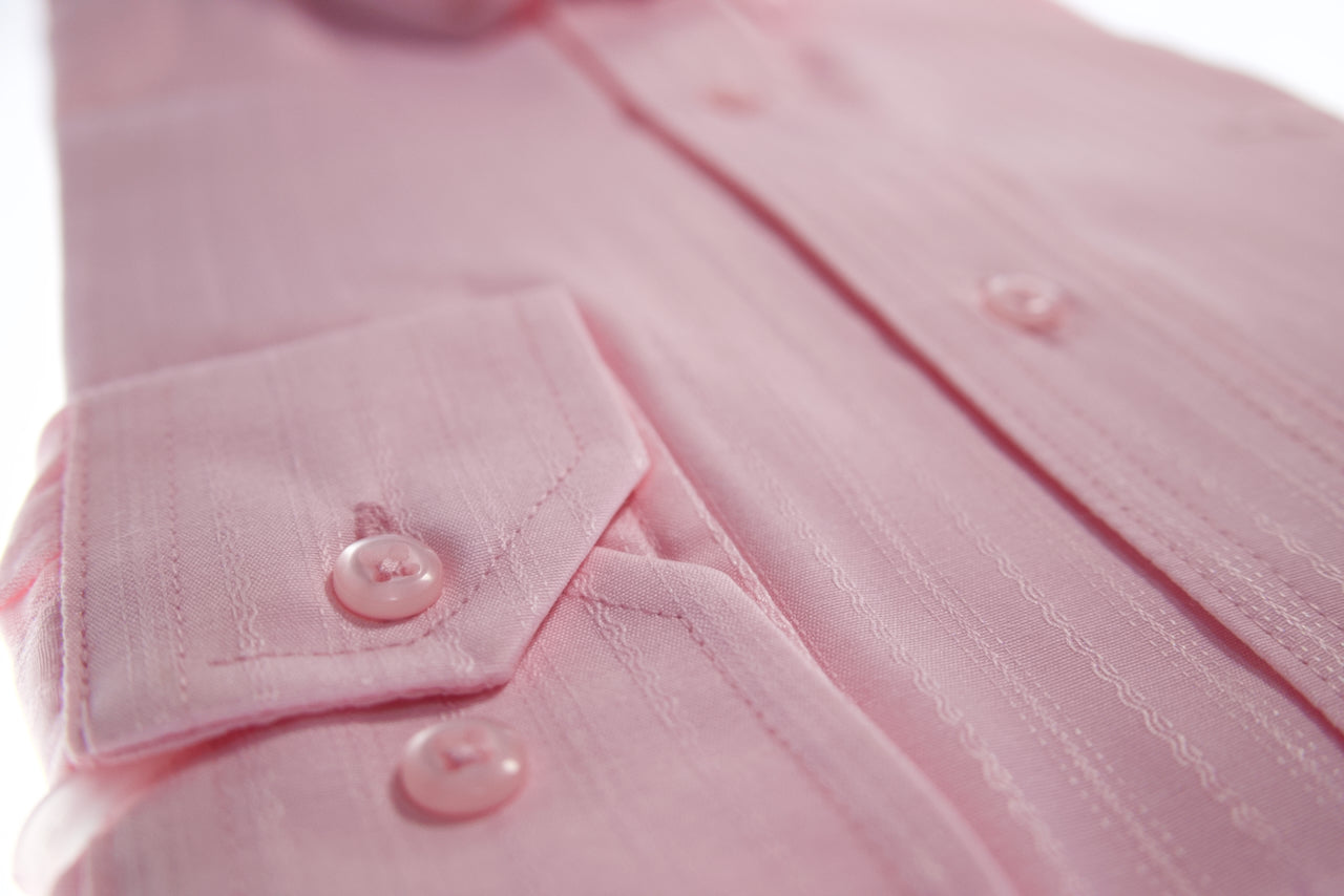 Camisa slim fit -  Rosa bordado