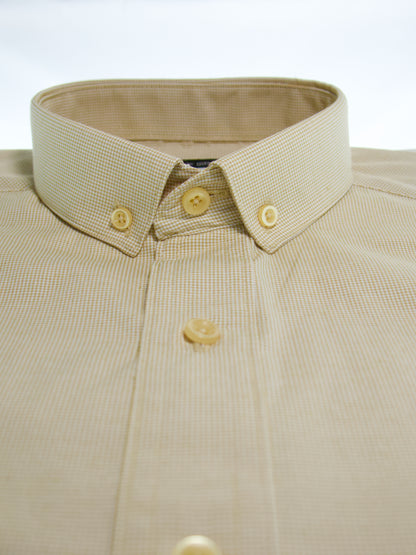 Camisa slim fit - Mini cuadro amarrillo