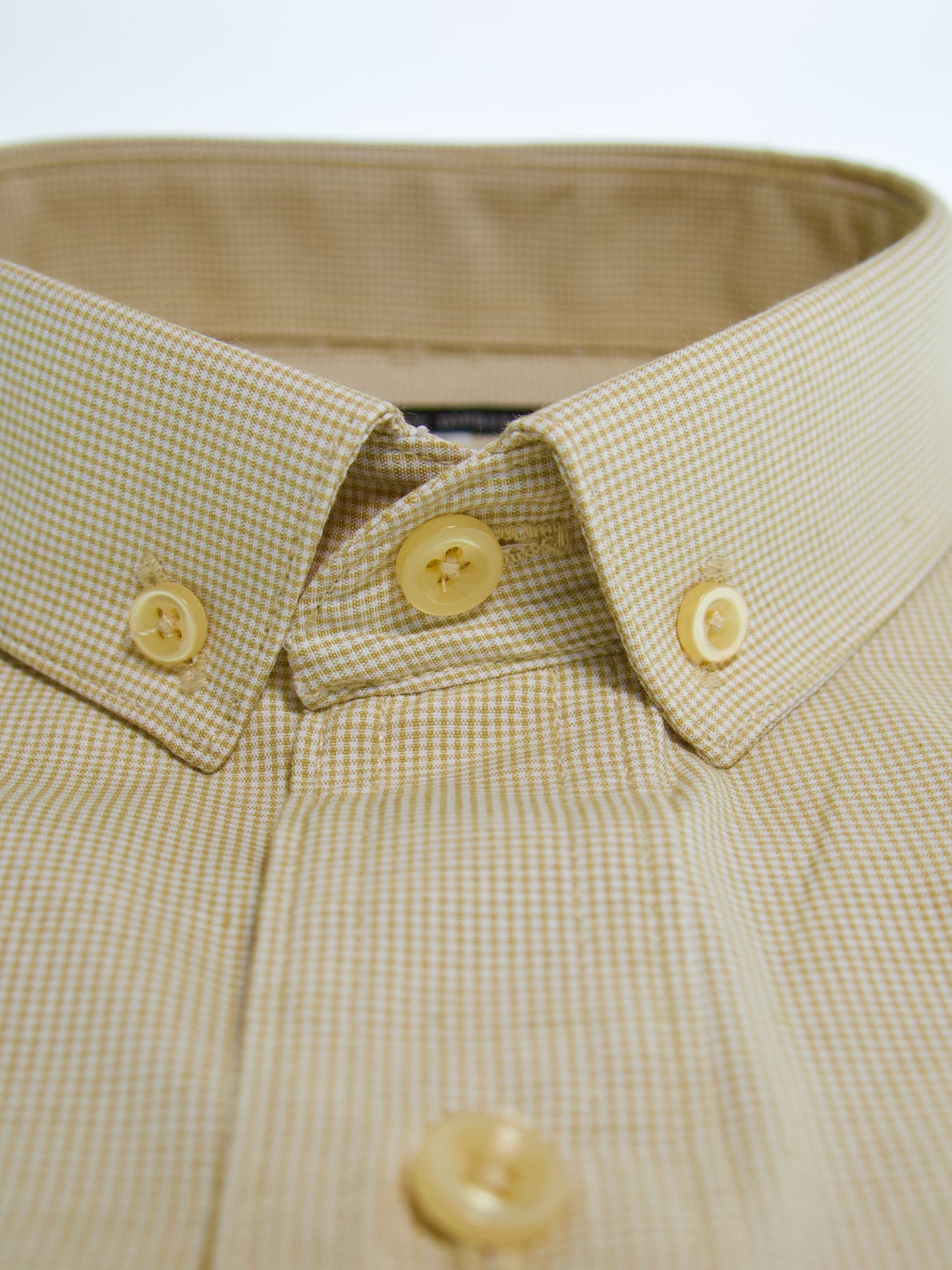 Camisa slim fit - Mini cuadro amarrillo