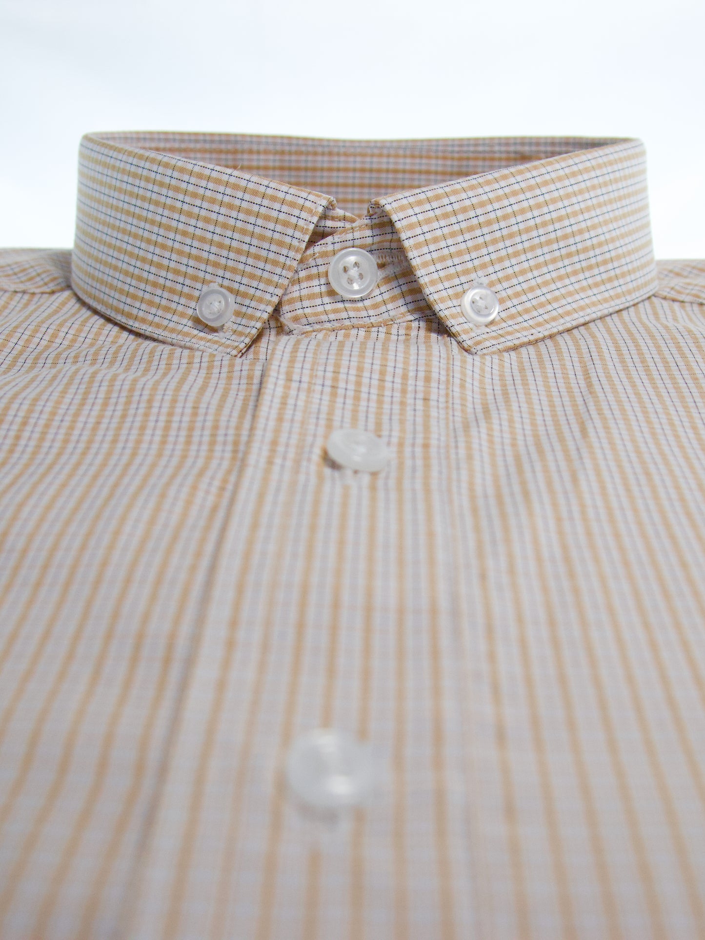 Camisa slim fit - Mini cuadro café
