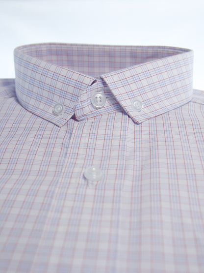 Camisa slim fit - Cuadrilla rojo y azul