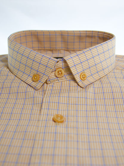 Camisa slim fit - Cuadrilla amarillo