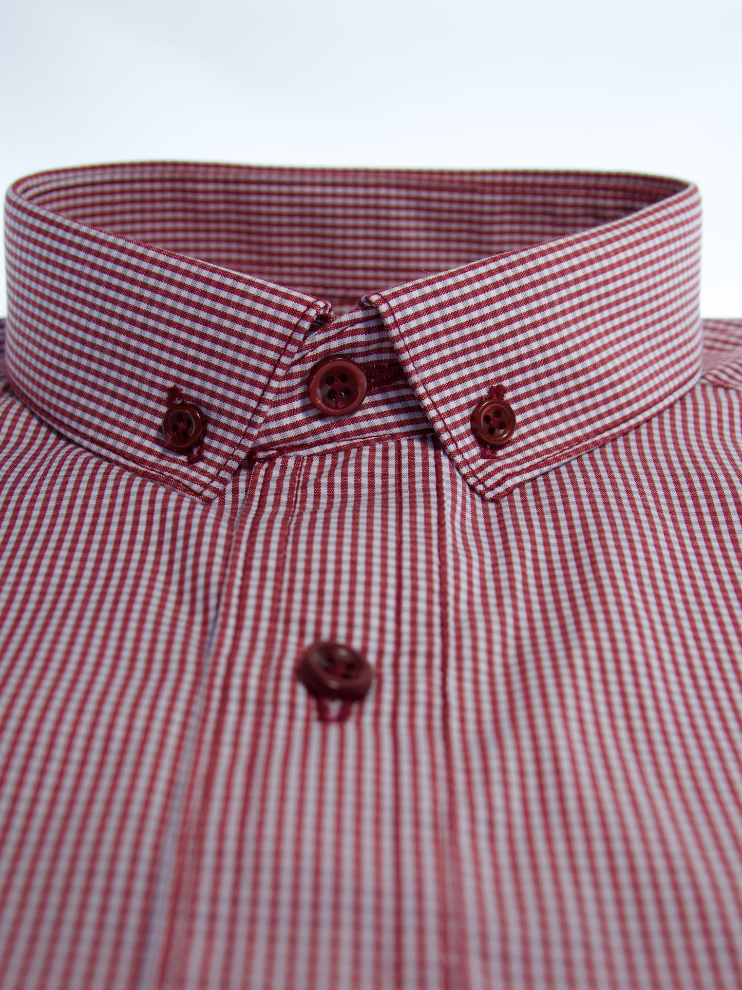 Camisa slim fit - Mini cuadro rojo