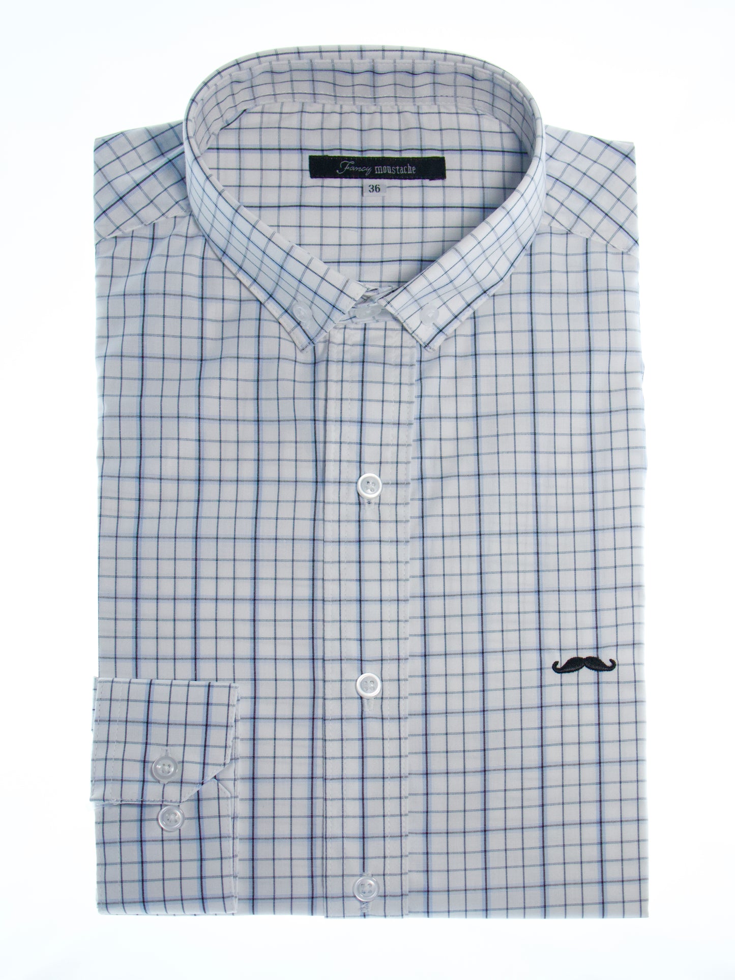 Camisa slim fit - Azul cuadrilla