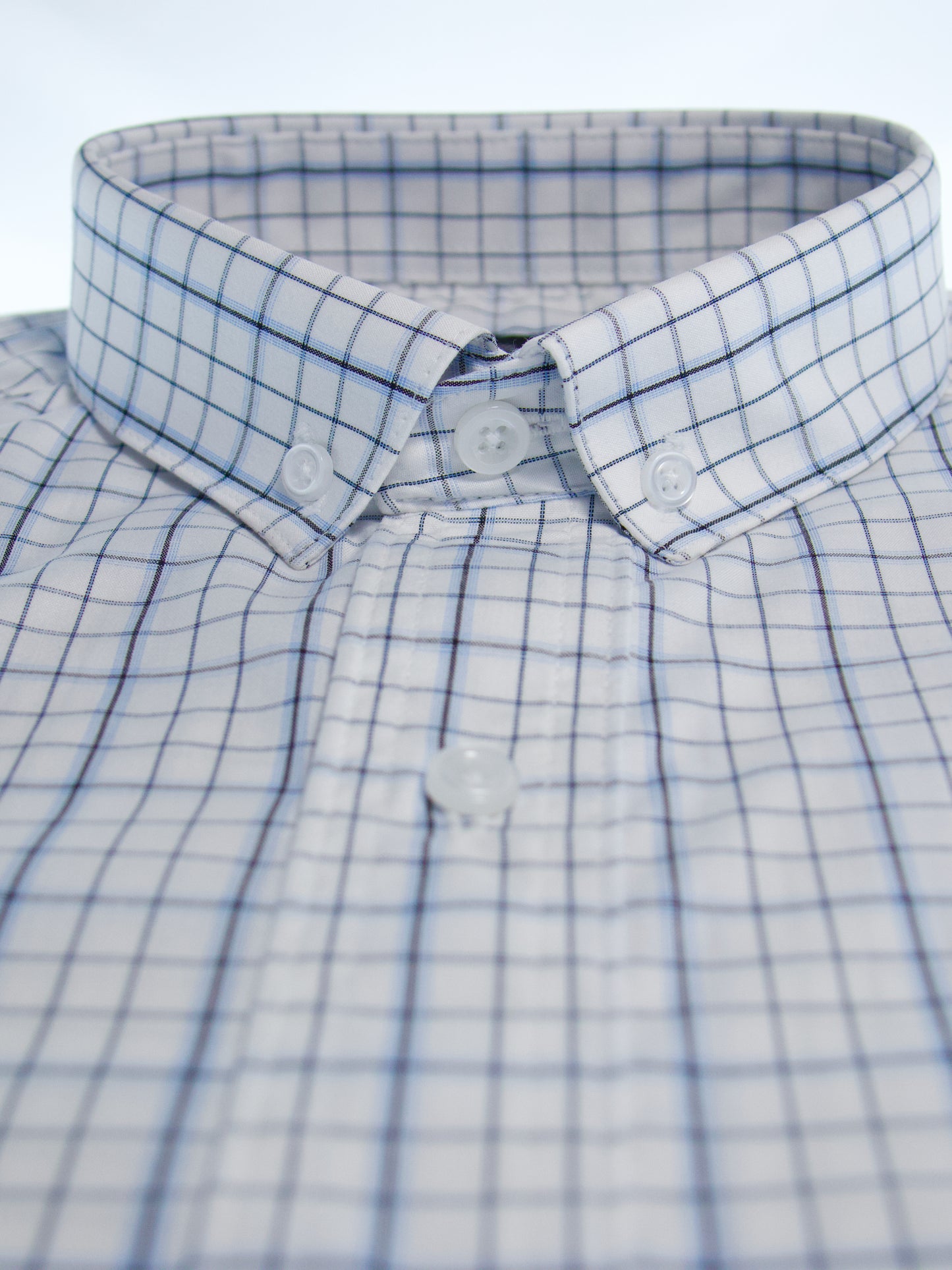 Camisa slim fit - Azul cuadrilla