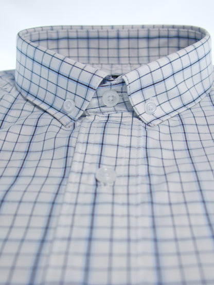 Camisa slim fit - Azul cuadrilla