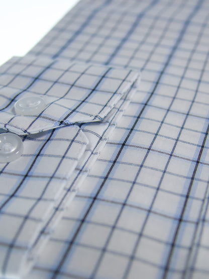 Camisa slim fit - Azul cuadrilla