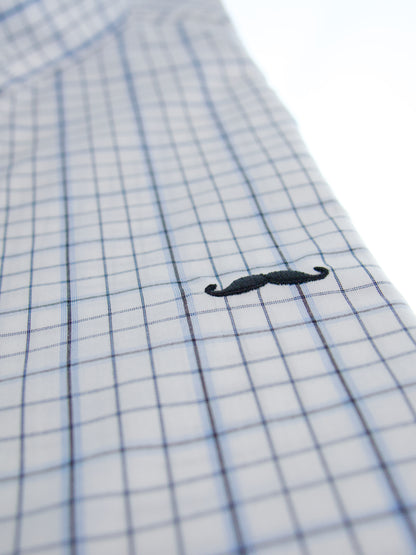 Camisa slim fit - Azul cuadrilla