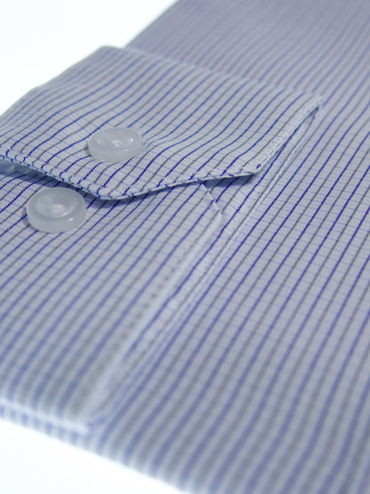 Camisa slim fit - Mini cuadro azul
