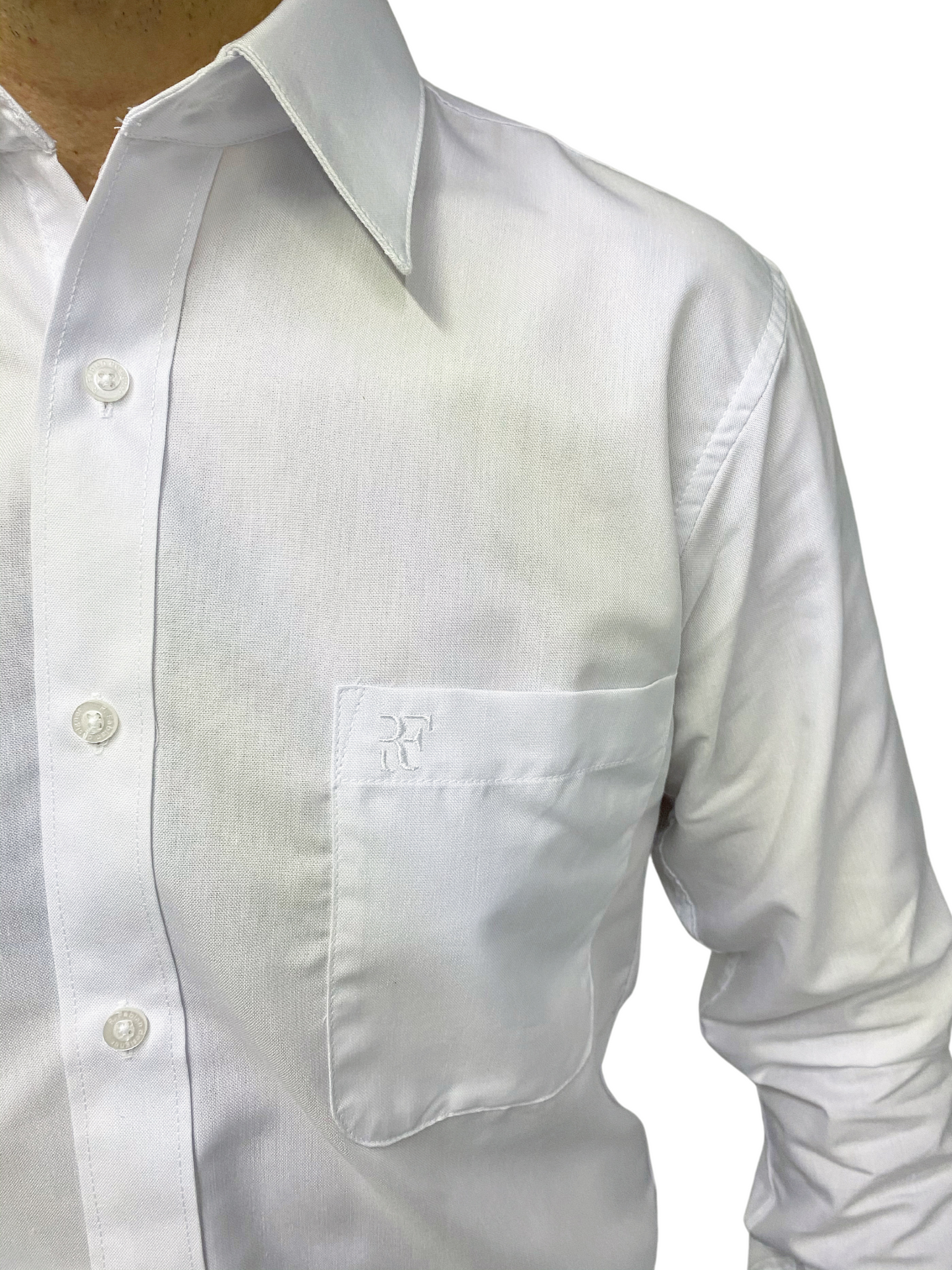 Camisa corte regular - Blanco liso