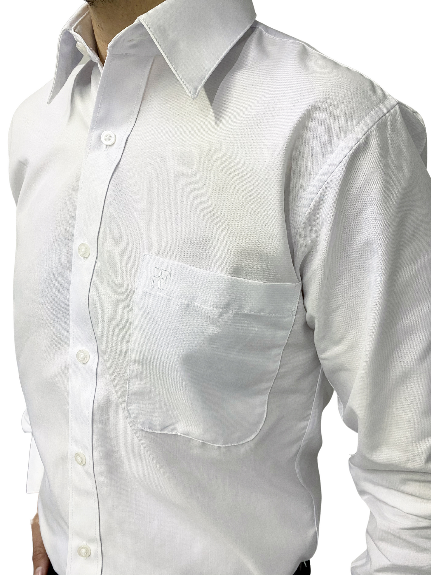 Camisa corte regular - Blanco liso